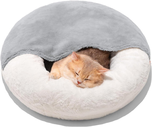 Mewoofun Enclosed Cat Cave Bed